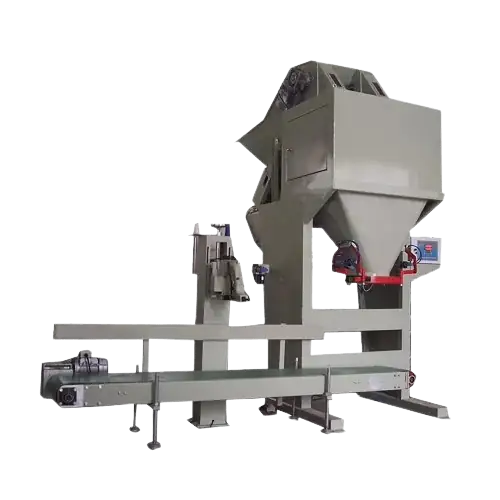 Charcoal bagging machine left side view