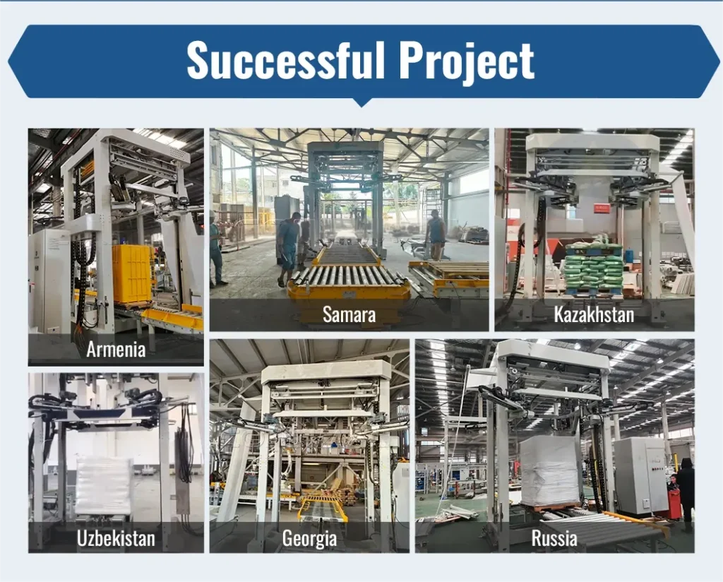 Automatic Stretch hooder wrapping machine successful project