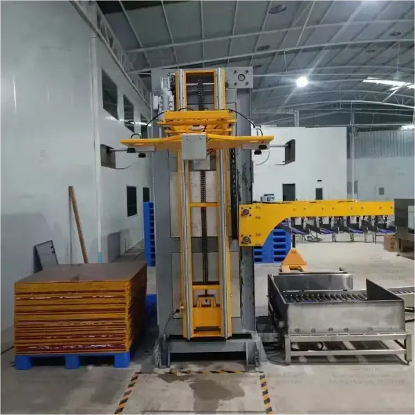 Bottled water column palletiser other side view