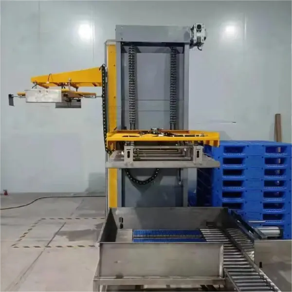 Bottled water column palletiser
