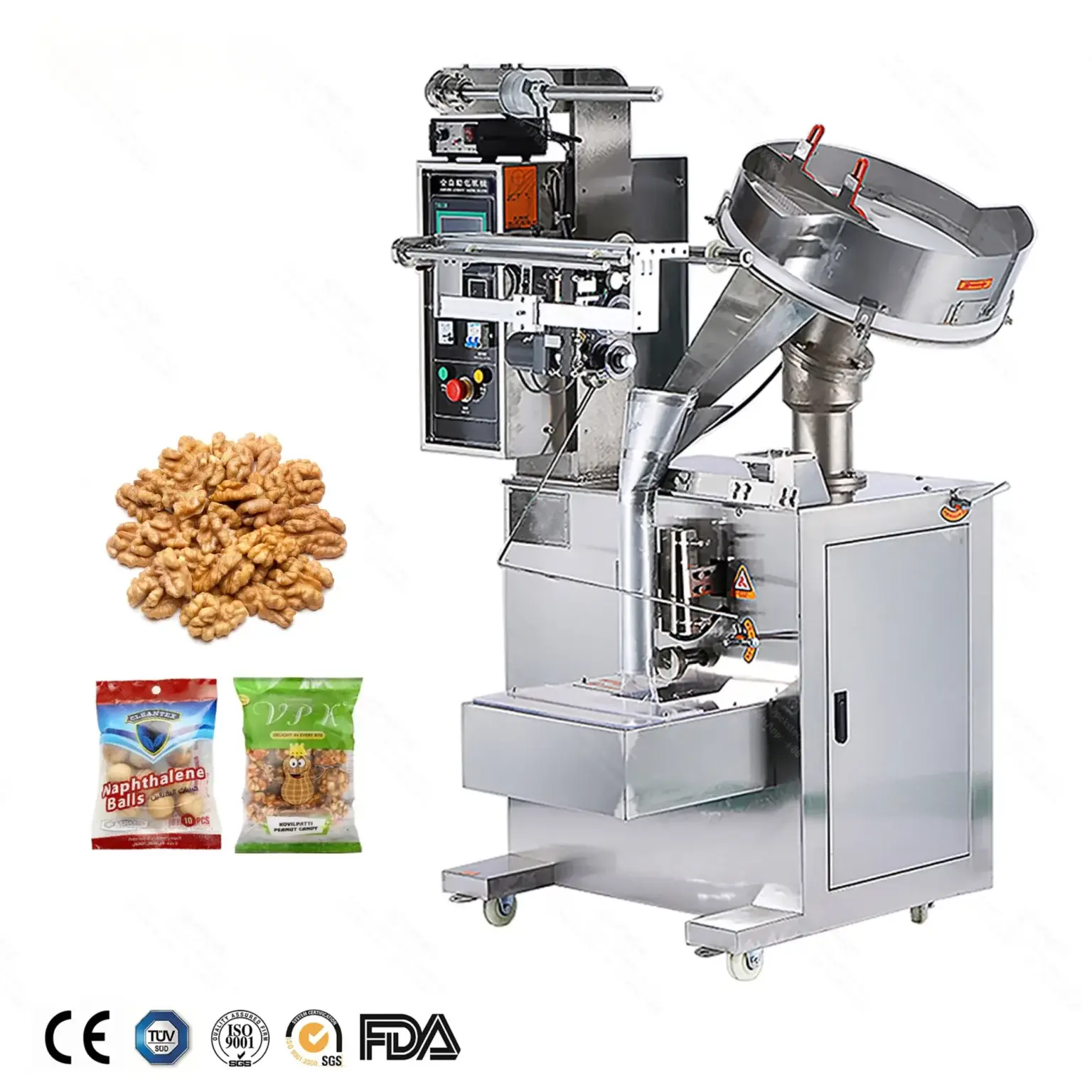 Counting pills packing machine side view