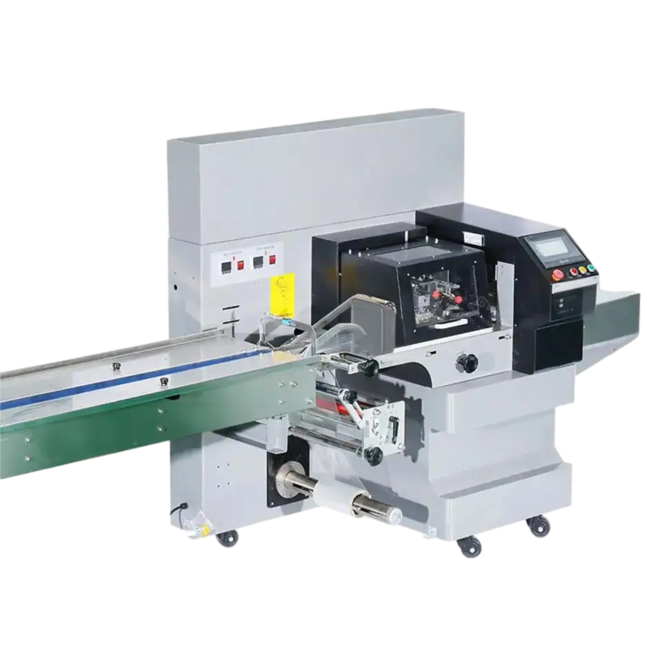 Flow Wrapping machine left side view