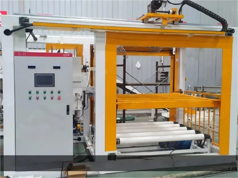 High level Palletiser close up