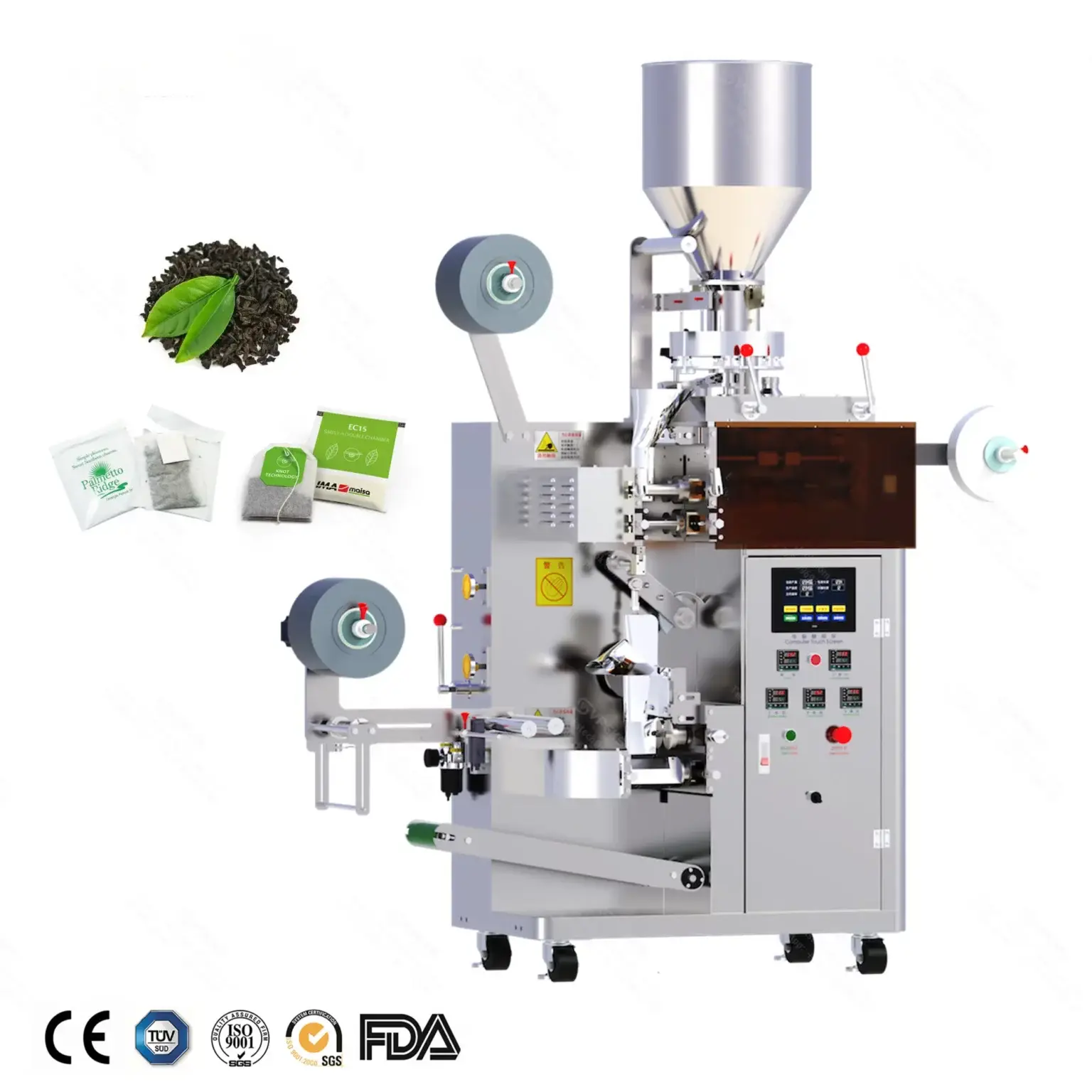 Inner and outer tea bag packing machine