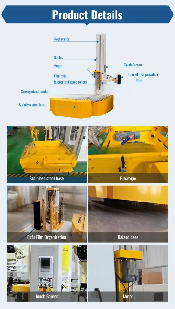 Pallet wrapping machine illustration