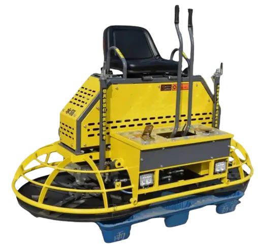 Ride on Concrete Trowel yellow side