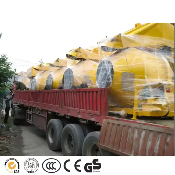 Tip up Concrete mixer on a lorry