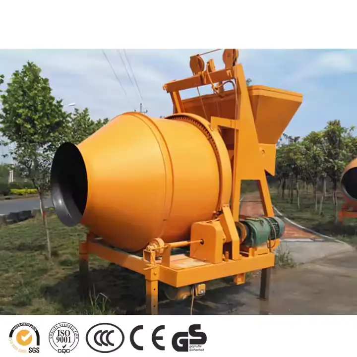 Tip up Concrete mixer outdoor