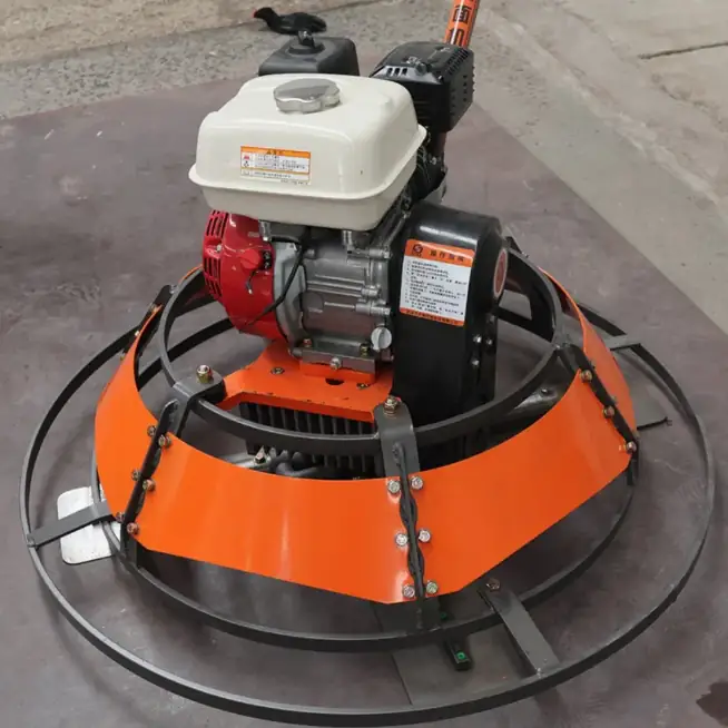 Trowel machine close up
