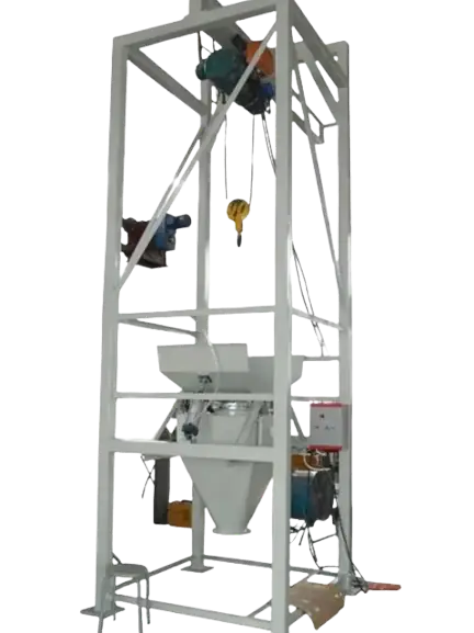 Outlet spout bulk bag discharger