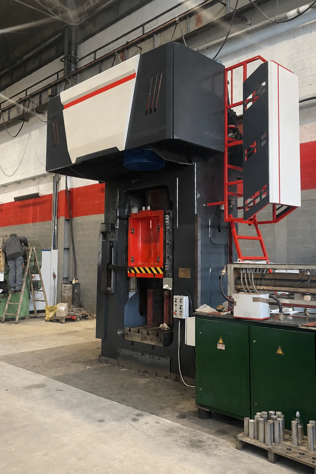 Electric Screw Press client site - right hand side view