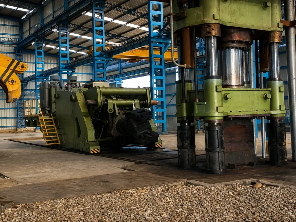 Hydraulic open die forging press