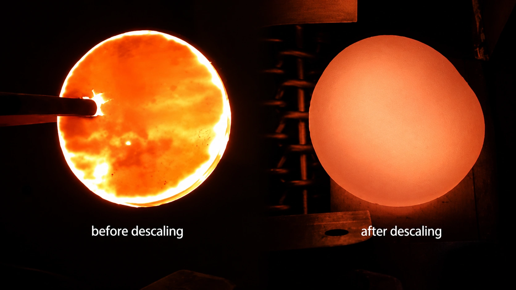 before-after-hot-forged-disc-descaling-close-up